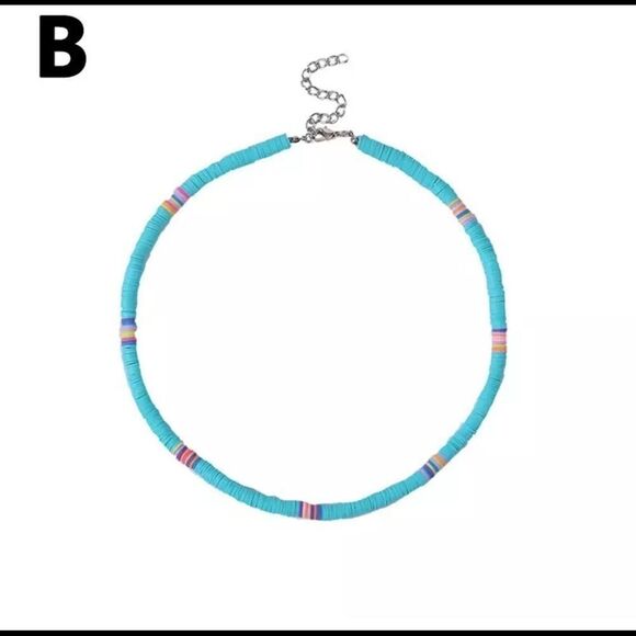 🍄🍄BOHO POLYMER CLAY CHOKER NECKLACE - Picture 1 of 5